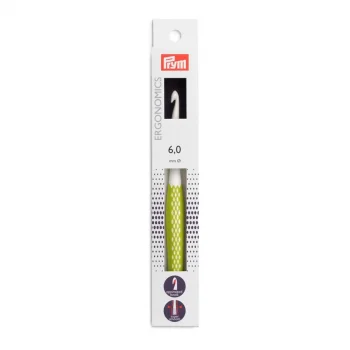 (Bild für) prym.ergonomics Wollhäkelnadel 17 cm - 6 mm - limone