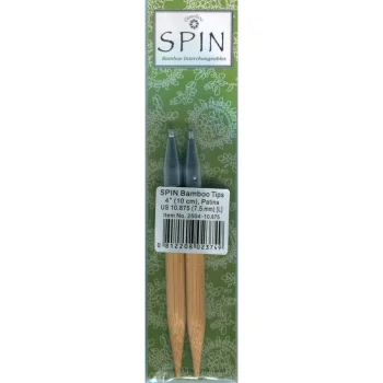 (Bild für) ChiaoGoo SPIN BAMBOO PATINA Nadelspitzen KURZ 10 cm - LARGE - 7,5 mm