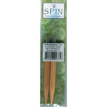 (Bild für) ChiaoGoo SPIN BAMBOO PATINA Nadelspitzen KURZ 10 cm - LARGE - 8 mm