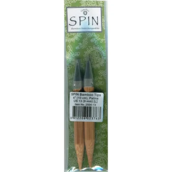 (Bild für) ChiaoGoo SPIN BAMBOO PATINA Nadelspitzen KURZ 10 cm - LARGE - 9 mm