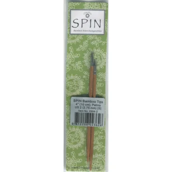 (Bild für) ChiaoGoo SPIN BAMBOO PATINA Nadelspitzen KURZ 10 cm - SMALL - 2,75 mm