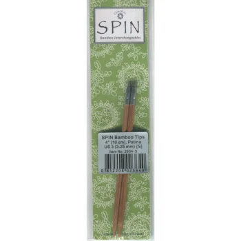 (Bild für) ChiaoGoo SPIN BAMBOO PATINA Nadelspitzen KURZ 10 cm - SMALL - 3,25 mm