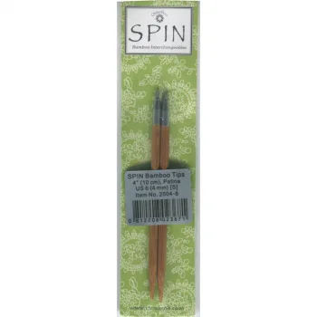 (Bild für) ChiaoGoo SPIN BAMBOO PATINA Nadelspitzen KURZ 10 cm - SMALL - 4 mm