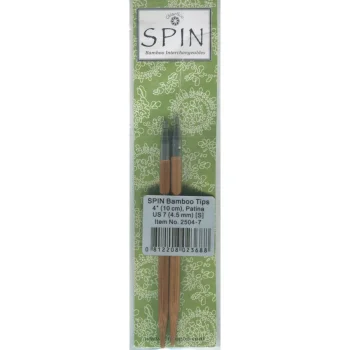 (Bild für) ChiaoGoo SPIN BAMBOO PATINA Nadelspitzen KURZ 10 cm - SMALL - 4,5 mm
