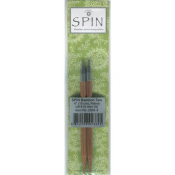 (Bild für) ChiaoGoo SPIN BAMBOO PATINA Nadelspitzen KURZ 10 cm - SMALL - 5 mm