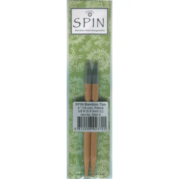 (Bild für) ChiaoGoo SPIN BAMBOO PATINA Nadelspitzen KURZ 10 cm - LARGE - 5,5 mm