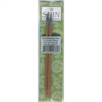 (Bild für) ChiaoGoo SPIN BAMBOO PATINA Nadelspitzen 13 cm - SMALL - 4,5 mm