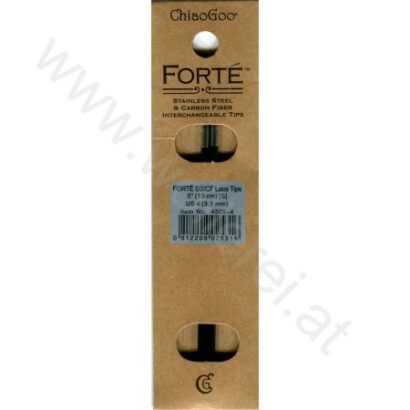 (Bild für) ChiaoGoo FORTÉ (SS/CF) Nadelspitzen 13 cm - SMALL - 3,5 mm