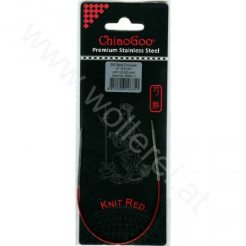 (Bild für) ChiaoGoo KNIT RED Fixe Rundstricknadel - 23 cm - 2,25 mm