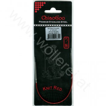 (Bild für) ChiaoGoo KNIT RED Fixe Rundstricknadel - 23 cm - 3,25 mm