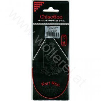 (Bild für) ChiaoGoo KNIT RED Fixe Rundstricknadel - 30 cm - 2,75 mm