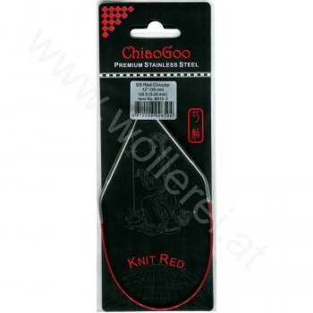 (Bild für) ChiaoGoo KNIT RED Fixe Rundstricknadel - 30 cm - 3,25 mm