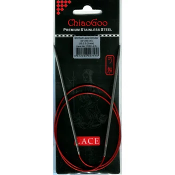(Bild für) ChiaoGoo RED LACE Fixe Rundstricknadel - 80 cm - 3 mm