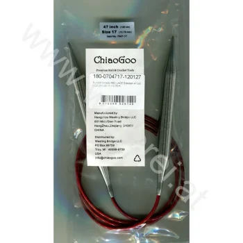 (Bild für) ChiaoGoo RED LACE Fixe Rundstricknadel - 120 cm - 12,75 mm