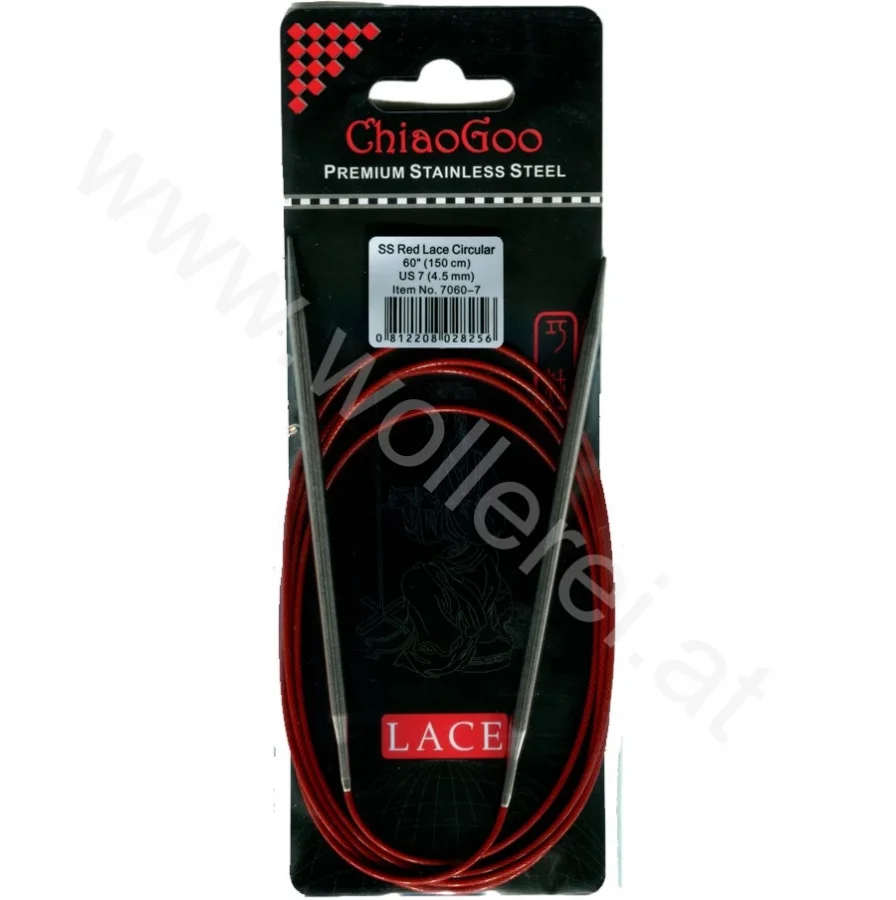 (Bild für) ChiaoGoo RED LACE Fixe Rundstricknadel - 150 cm - 4,5 mm