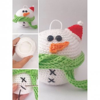(Bild für) Amigurumi Schneemann Sven