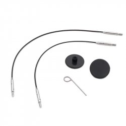 (Bild für) KnitPro MINI Kabel Set - Edelstahl - schwarz