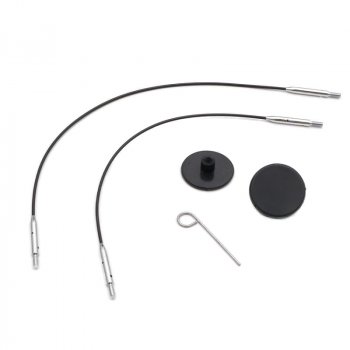 (Bild für) KnitPro MINI Kabel Set - Edelstahl - schwarz