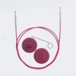 (Bild für) KnitPro Edelstahlseil und Zubehör - 40 cm - lila