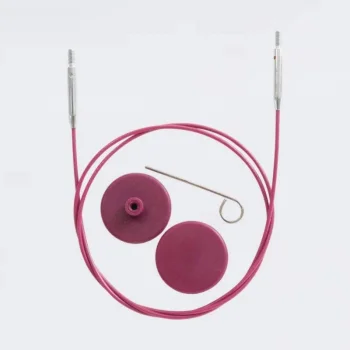 (Bild für) KnitPro Edelstahlseil und Zubehör - 40 cm - lila