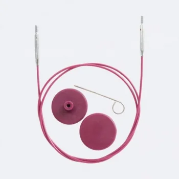 (Bild für) KnitPro Edelstahlseil und Zubehör - 120 cm - lila