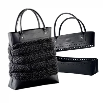(Bild für) KnitPro Kunstledertasche zum Selbstgestalten - schwarz