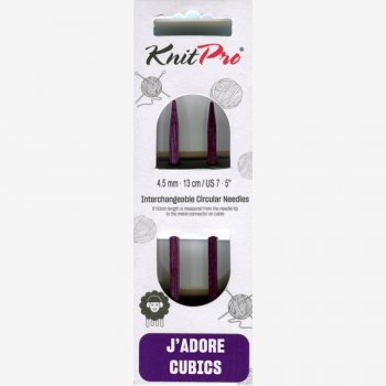 (Bild für) KnitPro JADORE CUBICS Nadelspitzen - 13 cm - 4,5 mm