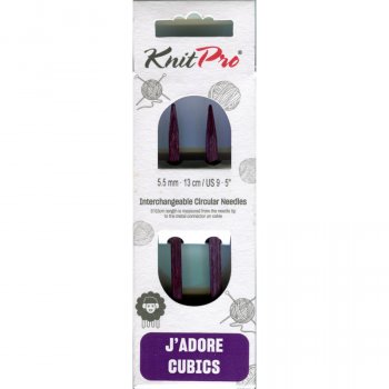 (Bild für) KnitPro JADORE CUBICS Nadelspitzen - 13 cm - 5,5 mm