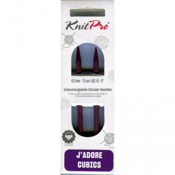 (Bild für) KnitPro JADORE CUBICS Nadelspitzen - 13 cm - 6 mm
