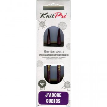 (Bild für) KnitPro JADORE CUBICS Nadelspitzen - 13 cm - 6,5 mm