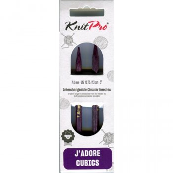 (Bild für) KnitPro JADORE CUBICS Nadelspitzen - 13 cm - 7 mm