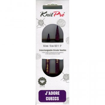 (Bild für) KnitPro JADORE CUBICS Nadelspitzen - 13 cm - 8 mm