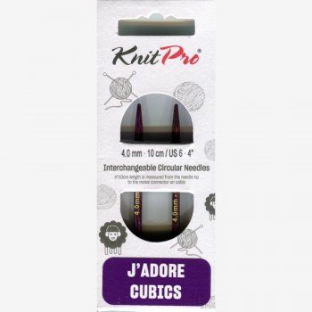 (Bild für) KnitPro JADORE CUBICS Nadelspitzen - KURZ - 10 cm - 4 mm