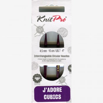 (Bild für) KnitPro JADORE CUBICS Nadelspitzen - KURZ - 10 cm - 4,5 mm