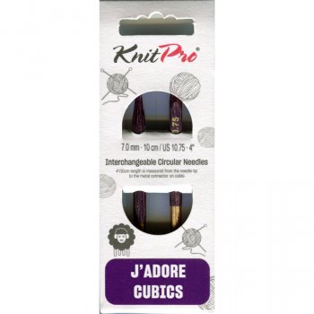 (Bild für) KnitPro JADORE CUBICS Nadelspitzen - KURZ - 10 cm - 7 mm