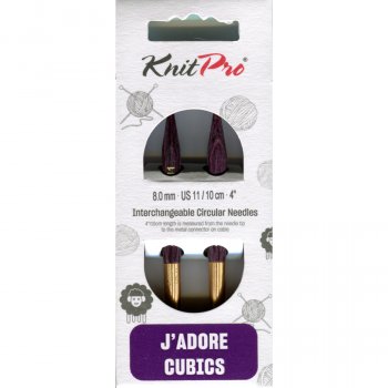 (Bild für) KnitPro JADORE CUBICS Nadelspitzen - KURZ - 10 cm - 8 mm