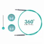 (Bild für) KnitPro Edelstahlseil SWIVEL 360 und Zubehör - 50 cm - mindful