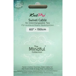 (Bild für) KnitPro Edelstahlseil SWIVEL 360 und Zubehör - 150 cm - mindful