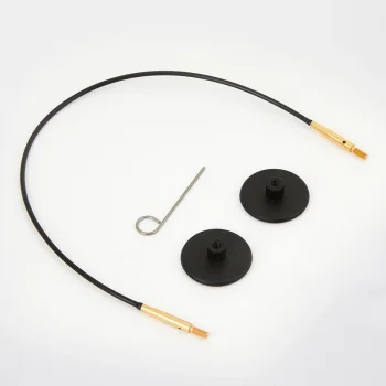 (Bild für) KnitPro Kunststoffseil und Zubehör - 50 cm - schwarz/gold
