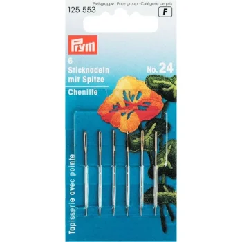 (Bild für) Prym Sticknadeln mit Spitze und Silberöhr - Nr 24