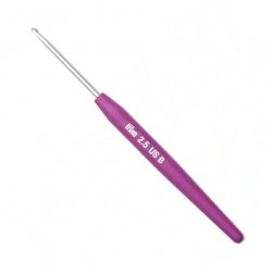 (Bild für) Prym Wollhäkelnadel Aluminium mit Griff - Soft Touch - 14 cm - 2,5 mm