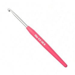 (Bild für) Prym Wollhäkelnadel Aluminium mit Griff - Soft Touch - 14 cm - 4 mm