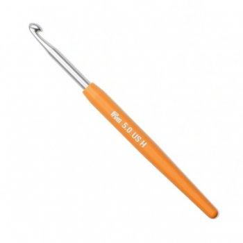 (Bild für) Prym Wollhäkelnadel Aluminium mit Griff - Soft Touch - 14 cm - 5 mm