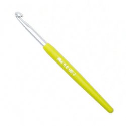 (Bild für) Prym Wollhäkelnadel Aluminium mit Griff - Soft Touch - 14 cm - 6 mm