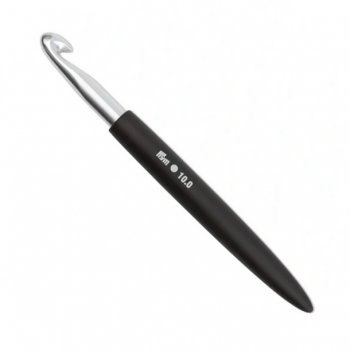 (Bild für) Prym Wollhäkelnadel Aluminium mit Griff - Soft Touch - 17 cm - 10 mm