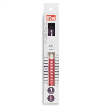(Bild für) prym.ergonomics Wollhäkelnadel 16 cm - 4 mm - rosa