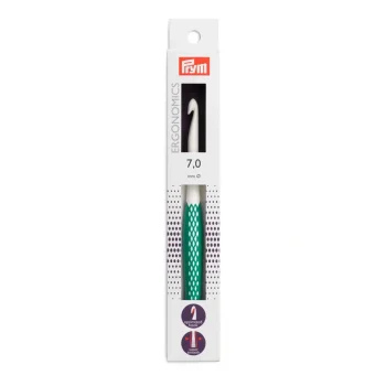(Bild für) prym.ergonomics Wollhäkelnadel 17 cm - 7 mm - blattgrün