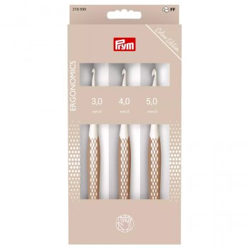 (Bild für) prym.ergonomics Wollhäkelnadel Set - TAUPE - 3/4/5 mm