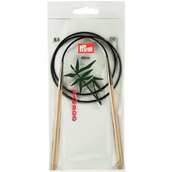 (Bild für) Prym Rundstricknadel Bambus 80 cm - 5,5 mm - Klarsichtbeutel