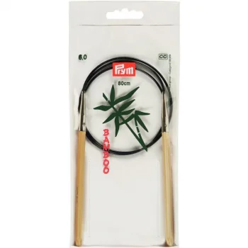(Bild für) Prym Rundstricknadel Bambus 80 cm - 6 mm - Klarsichtbeutel
